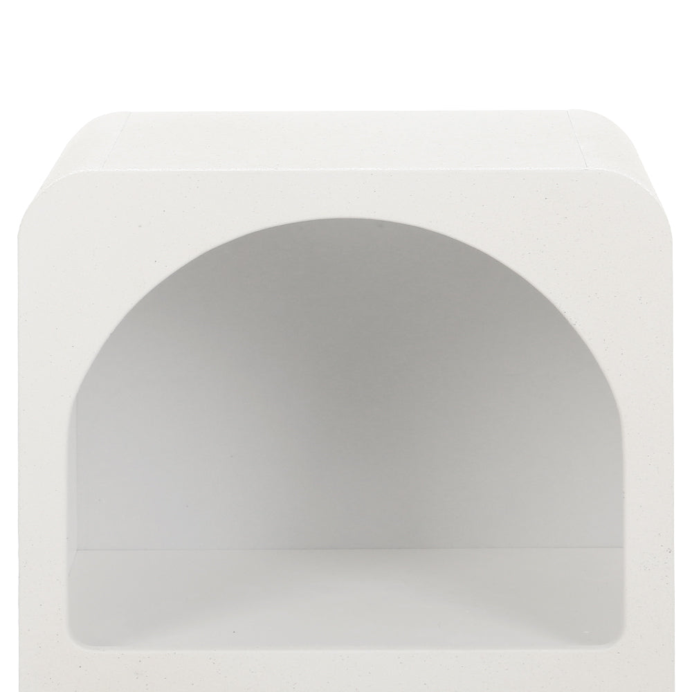 Artiss Bedside Table Shelves Side End Table Storage Nightstand White ARCHED FURNI-P-BS-01-WH