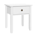 Artiss Bedside Table 1 Drawer - BOW White FURNI-P-BSIDE-1D-WH