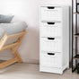 Artiss 4 Chest of Drawers - LEESA White FURNI-P-CAB-4D-WH