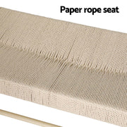 Artiss Dining Bench Paper Rope Seat Wooden Chair 100cm FURNI-P-DIN-BEN-01-WD