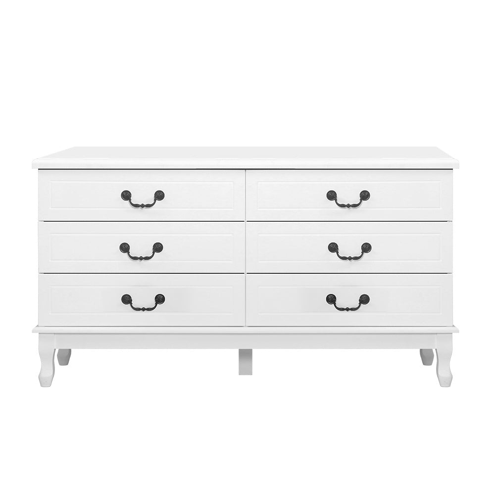 Artiss 6 Chest of Drawers - KUBI White FURNI-P-KUBI-LBOY-WH-AB