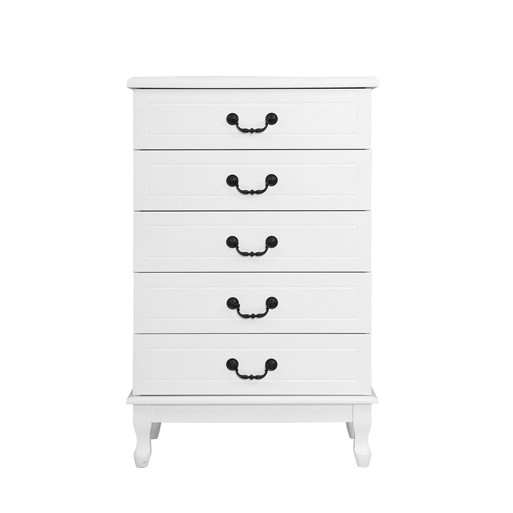 Artiss 5 Chest of Drawers - KUBI White FURNI-P-KUBI-TBOY-WH-AB