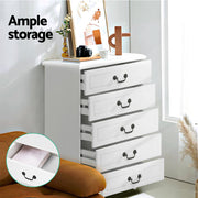 Artiss 5 Chest of Drawers - KUBI White FURNI-P-KUBI-TBOY-WH-AB