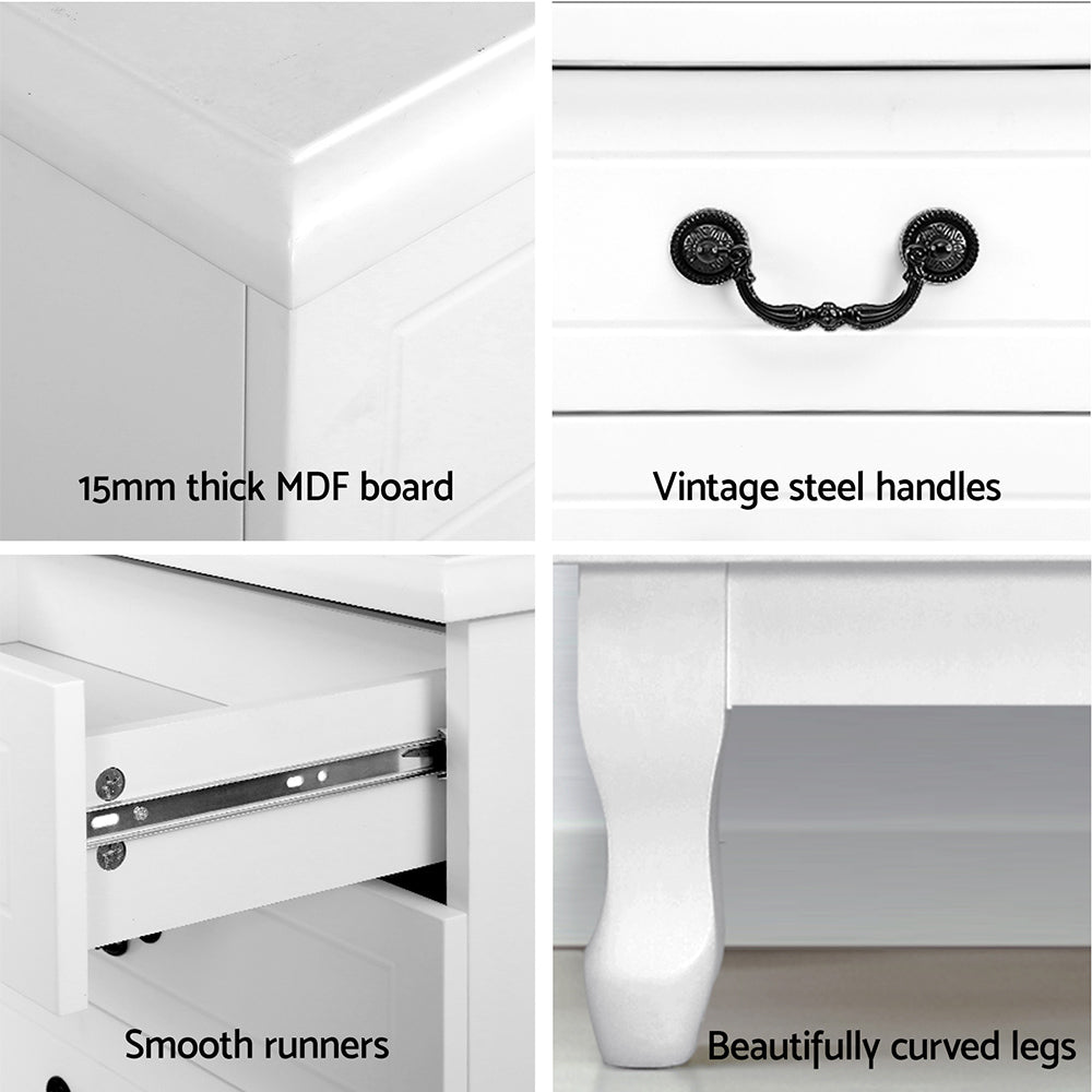 Artiss 5 Chest of Drawers - KUBI White FURNI-P-KUBI-TBOY-WH-AB