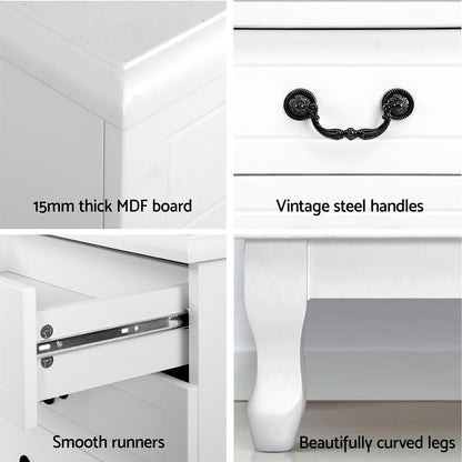 Artiss 5 Chest of Drawers - KUBI White FURNI-P-KUBI-TBOY-WH-AB