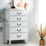 Artiss 5 Chest of Drawers - KUBI White FURNI-P-KUBI-TBOY-WH-AB