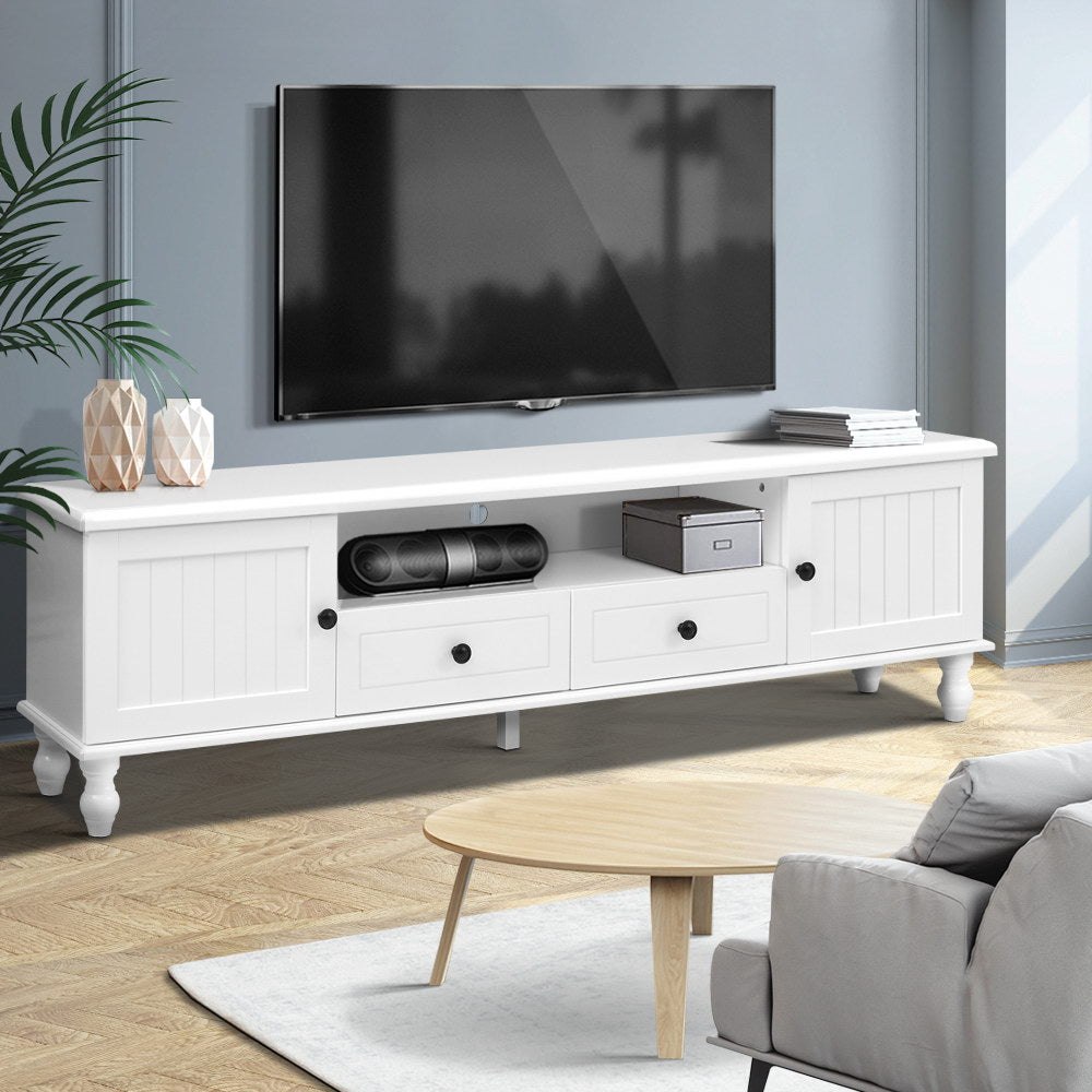 Artiss TV Cabinet Entertainment Unit 160cm White Kubi FURNI-P-KUBI-TV-WH-AB