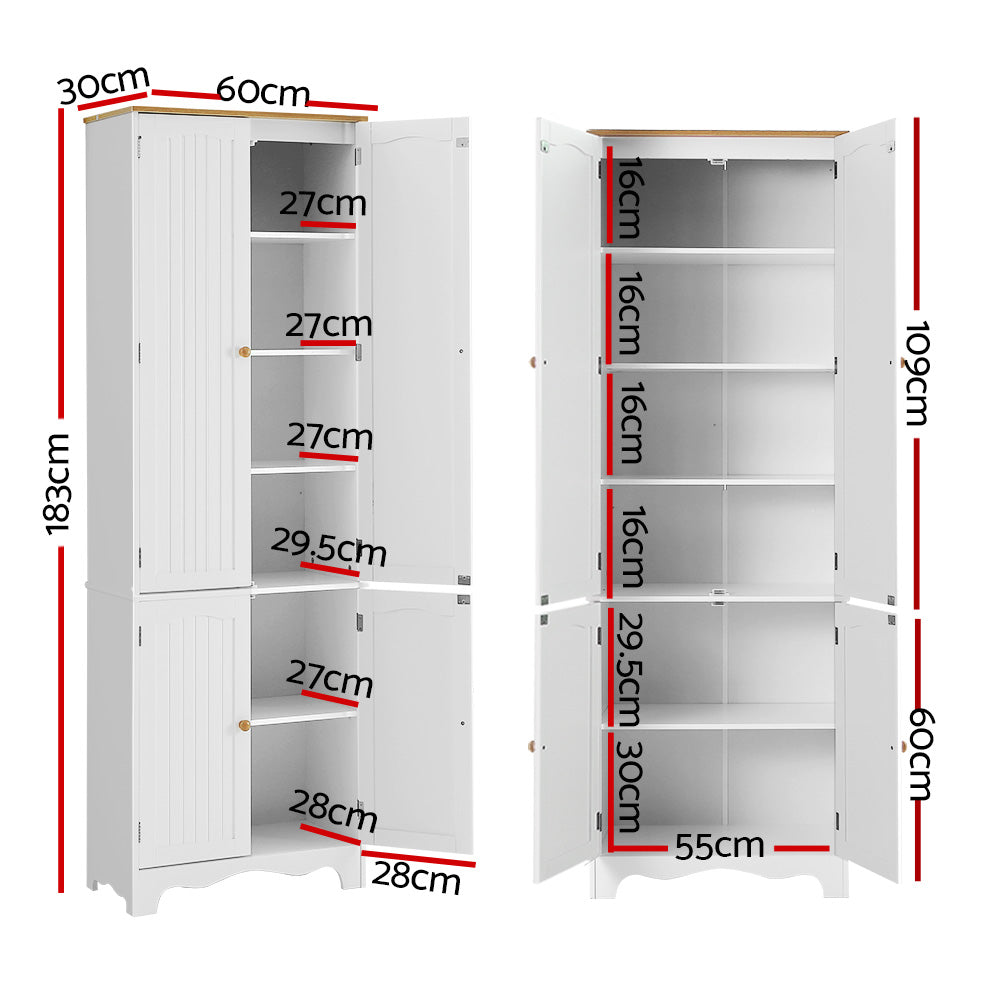 Artiss Buffet Sideboard 4 Doors - BERNE White FURNI-P-MED-01-WH-AB