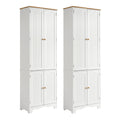 Artiss 2x Buffet Sideboard Pantry Cabinet Cupboard 6-Tiers Storage Shelves BERNE FURNI-P-MED-01-WH-ABX2