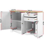 Artiss Buffet Sideboard 3 Doors - BERNE White FURNI-P-MED-03-WH-AB