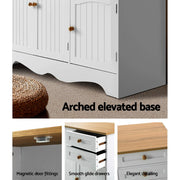Artiss Buffet Sideboard 3 Doors - BERNE White FURNI-P-MED-03-WH-AB