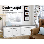 Artiss 2x Shoe Bench Set Flip Drawer White FURNI-P-SHOE-BEN2D-WHX2
