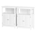 Artiss 2x Buffet Sideboard Cabinet Server Cupboard Kitchen Bathroom Storage IVOR FURNI-P-SIDE60-WHX2
