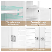 Artiss 2x Buffet Sideboard Cabinet Server Cupboard Kitchen Bathroom Storage IVOR FURNI-P-SIDE60-WHX2