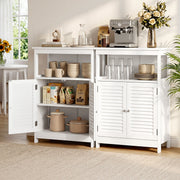 Artiss 2x Buffet Sideboard Cabinet Server Cupboard Kitchen Bathroom Storage IVOR FURNI-P-SIDE60-WHX2