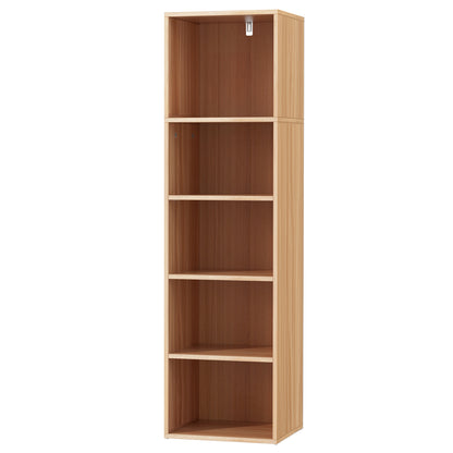 Artiss Bookshelf 5 Tiers MILO Pine FURNI-Q-BSHELF-01-WD