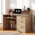 Artiss Computer Desk Office Study Desks Table Shelf Drawer FURNI-Q-CD115-PW-AB