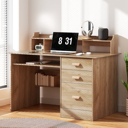 Artiss Computer Desk Office Study Desks Table Shelf Drawer FURNI-Q-CD115-PW-AB