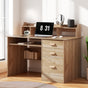 Artiss Computer Desk Office Study Desks Table Shelf Drawer FURNI-Q-CD115-PW-AB