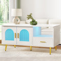 Artiss LED Coffee Table Shelf Drawer Storage White FURNI-Q-COF-LED-02-WH-AB