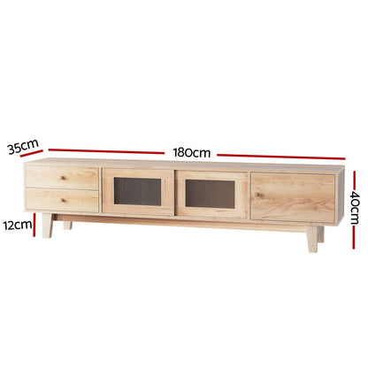 Artiss TV Cabinet Entertainment Unit Stand Storage Drawer 180CM FURNI-Q-CT02-TV180-WD-AB