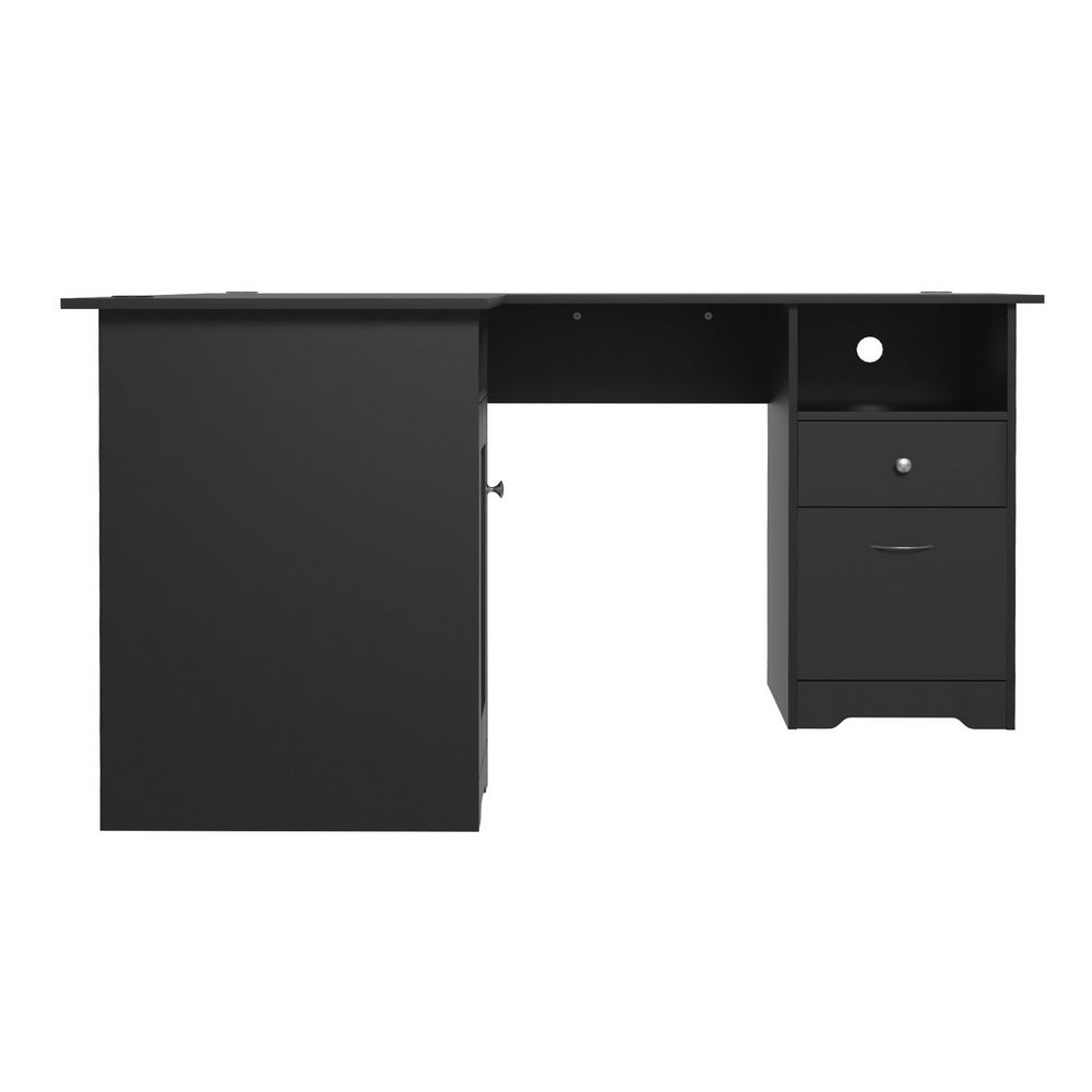 Artiss Computer Desk Home Office Study Desks L-shaped Corner Table with Storage FURNI-Q-DESK-L-BK-ABC