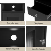 Artiss Computer Desk Home Office Study Desks L-shaped Corner Table with Storage FURNI-Q-DESK-L-BK-ABC