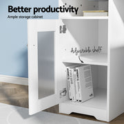 Artiss Computer Desk Shelf Cabinet L-Shape White 150CM FURNI-Q-DESK-L-WH-ABC