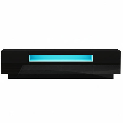 Artiss TV Unit Entertainment Unit Storage Drawer RGB LED 180cm Black FURNI-Q-LED-TV180-2D-BK-AB