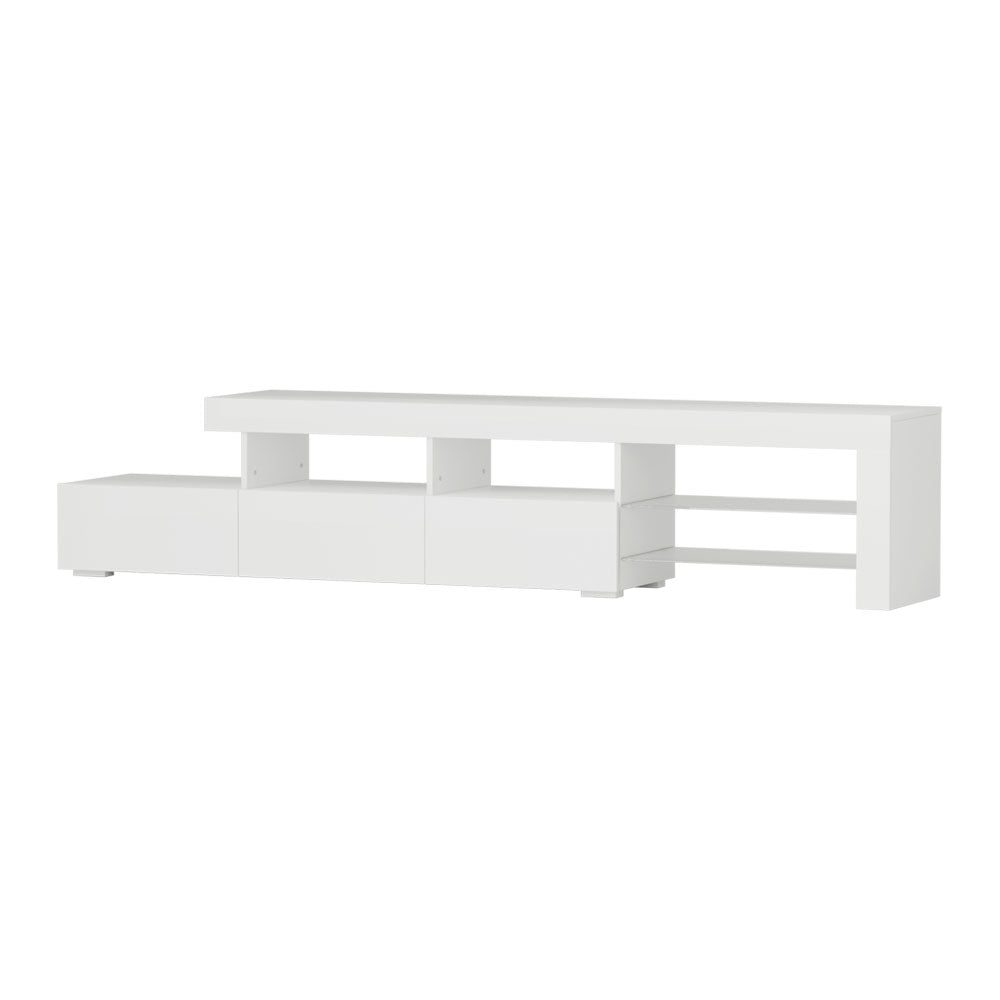 Artiss Entertainment Unit TV Cabinet LED 215cm White Caya FURNI-Q-LED-TV215-WH-AB