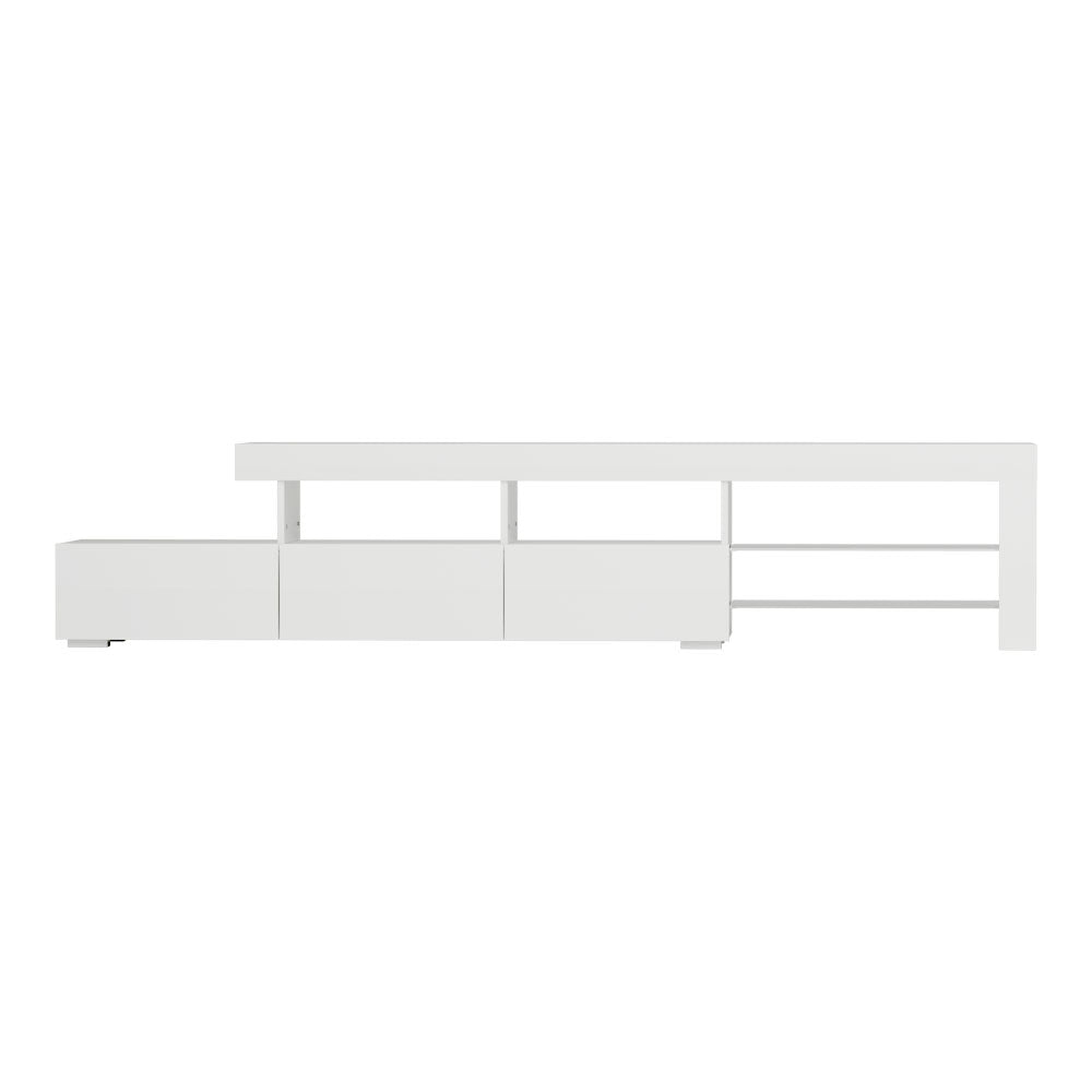 Artiss Entertainment Unit TV Cabinet LED 215cm White Caya FURNI-Q-LED-TV215-WH-AB