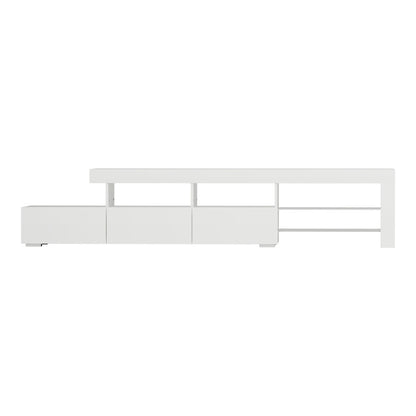 Artiss Entertainment Unit TV Cabinet LED 215cm White Caya FURNI-Q-LED-TV215-WH-AB