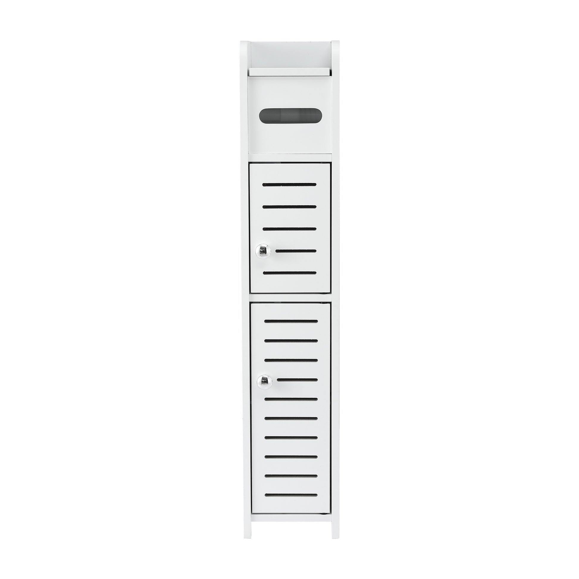 Artiss Bathroom Storage Cabinet 3-Tier Slim Toilet Paper Holder Organizer White FURNI-S-DIY-LVD02-WH