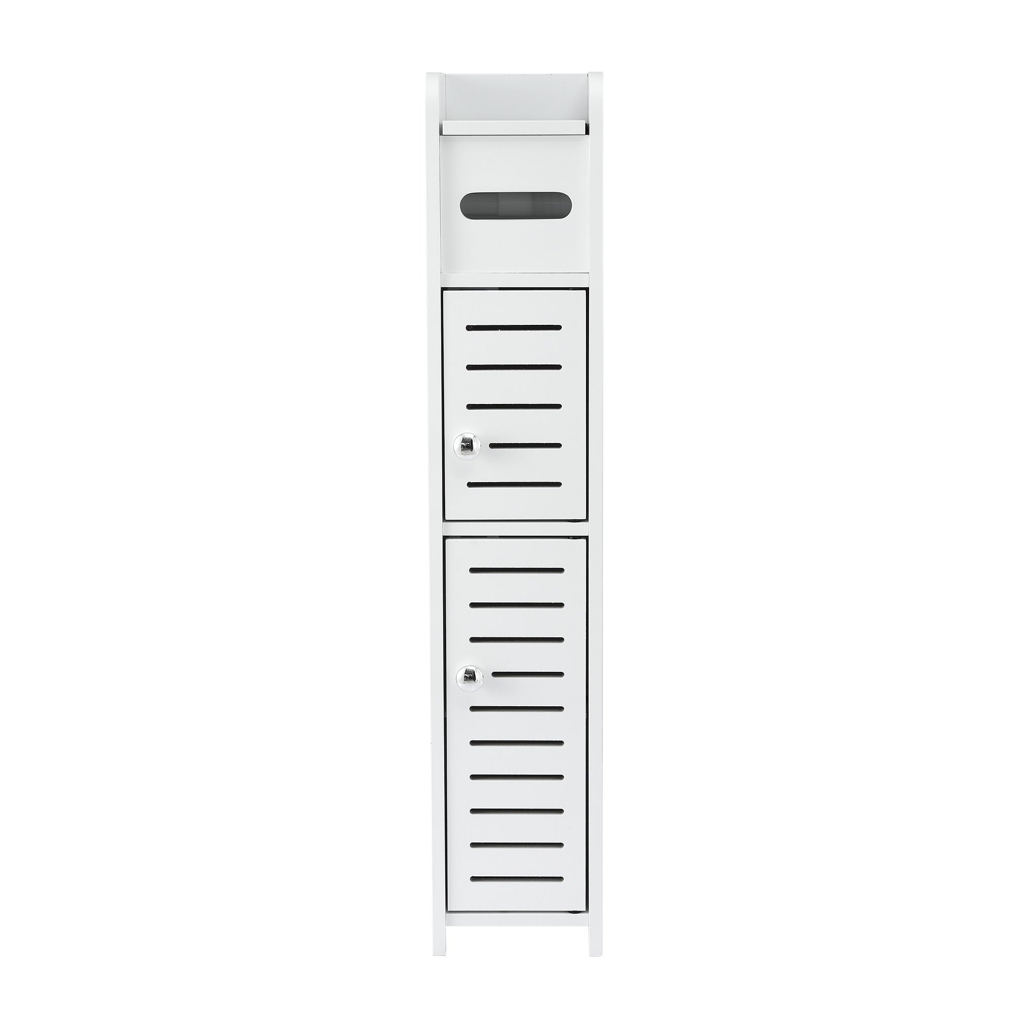 Artiss Bathroom Storage Cabinet 3-Tier Slim Toilet Paper Holder Organizer White FURNI-S-DIY-LVD02-WH