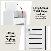 Artiss Bathroom Storage Cabinet 3-Tier Slim Toilet Paper Holder Organizer White FURNI-S-DIY-LVD02-WH