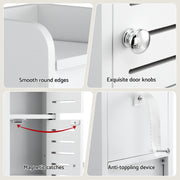 Artiss Bathroom Storage Cabinet 3-Tier Slim Toilet Paper Holder Organizer White FURNI-S-DIY-LVD02-WH