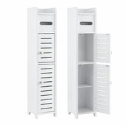 Artiss 2x Bathroom Storage Cabinet 3-Tier Toilet Paper Holder Organizer White FURNI-S-DIY-LVD02-WHX2