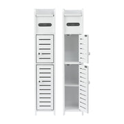 Artiss 2x Bathroom Storage Cabinet 3-Tier Toilet Paper Holder Organizer White FURNI-S-DIY-LVD02-WHX2