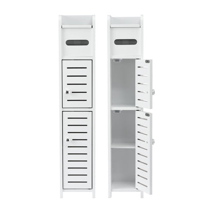 Artiss 2x Bathroom Storage Cabinet 3-Tier Toilet Paper Holder Organizer White FURNI-S-DIY-LVD02-WHX2