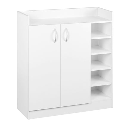 Artiss Shoe Rack Cabinet 21 Pairs Adjustable Shelves White Clair FURNI-SHOE-21-WH-AB