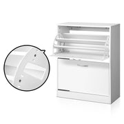 Artiss Shoe Rack Cabinet Adjustable Shelves 24 Pairs White Iris FURNI-SHOE-3D2-WH