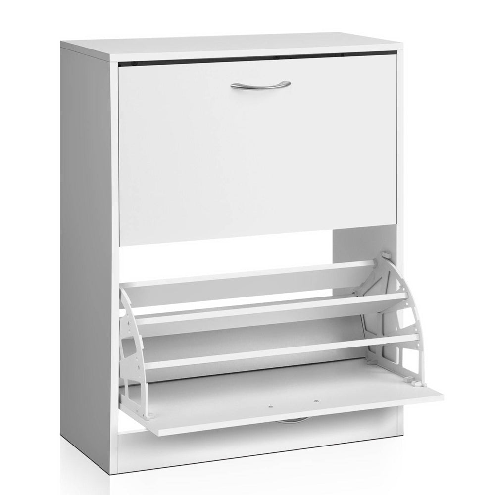 Artiss Shoe Rack Cabinet Adjustable Shelves 24 Pairs White Iris FURNI-SHOE-3D2-WH
