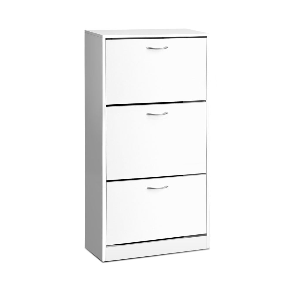 Artiss Shoe Rack Cabinet 36 Pairs Adjustable Shelves Ivy FURNI-SHOE-3D3-WT-AB