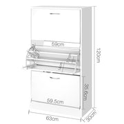 Artiss Shoe Rack Cabinet 36 Pairs Adjustable Shelves Ivy FURNI-SHOE-3D3-WT-AB