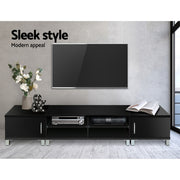 Artiss TV Cabinet Entertainment Unit 190cm Black Danson FURNI-TV-190-BK-AB