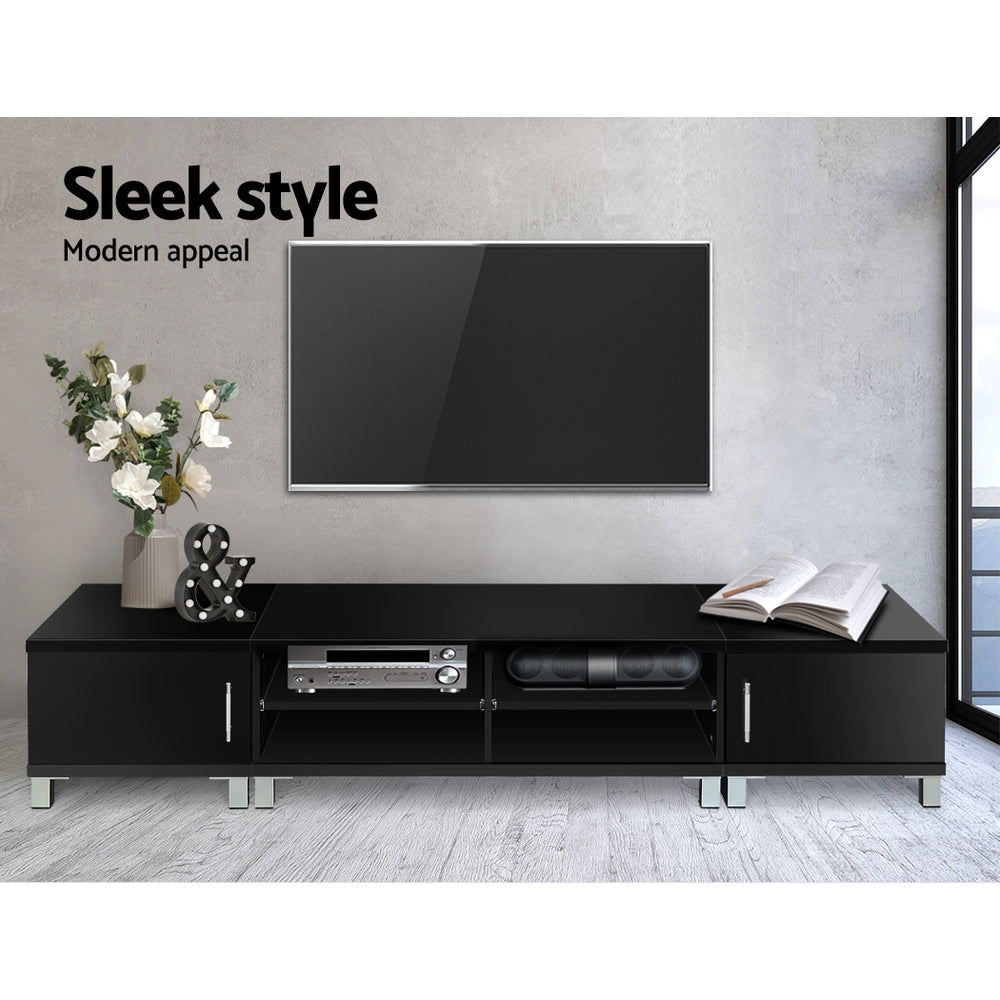 Artiss TV Cabinet Entertainment Unit 190cm Black Danson FURNI-TV-190-BK-AB