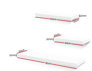 Artiss Floating Wall Shelf Set of 3 White FURNI-WALL-SHELF-WH