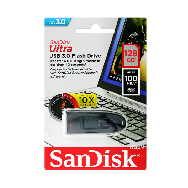 SanDisk Ultra CZ48 128G USB 3.0 Flash Drive (SDCZ48-128G) V28-FUSSAN128GCZ48U3