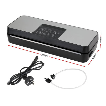 Devanti Food Vacuum Sealer Machine Fresh Storage Auto Seal Slide Cutter 5 Modes FVS-30-BK