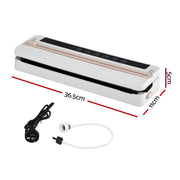 Devanti Food Vacuum Sealer Machine Fresh Storage Auto Seal Slide Cutter 6 Modes White FVS-30-WH